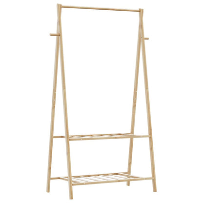 Clothes Rack with Shelves 37.8"x17.9"x59.3" Bamboo