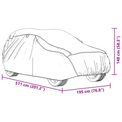 Car Cover for SUV Hail Protection Full XL Grey and Silver