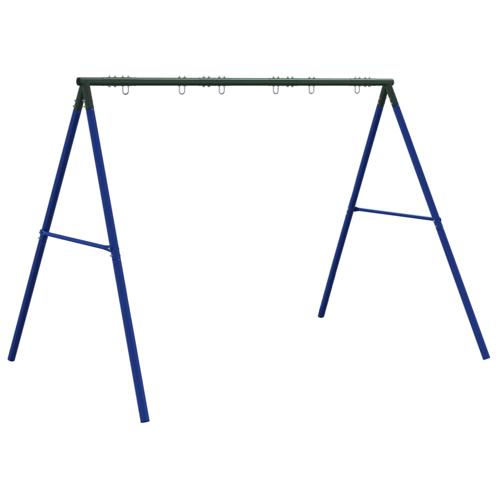 Swing Frame Set of 6 Blue and Dark Green Painted steel Large