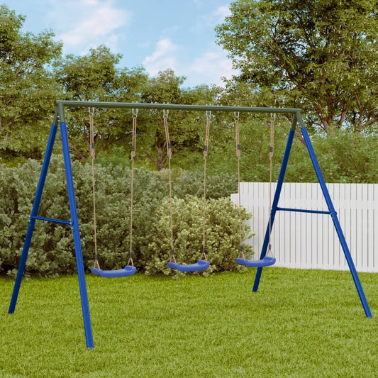 Swing Frame Set of 6 Blue and Dark Green Painted steel Large