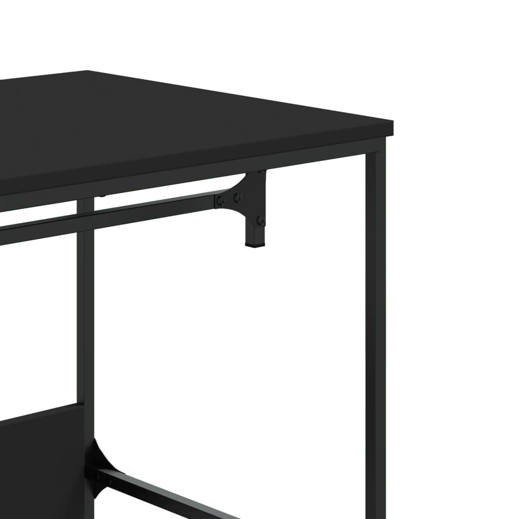 Wardrobe Black Engineered Wood, Metal Compact Wardrobe