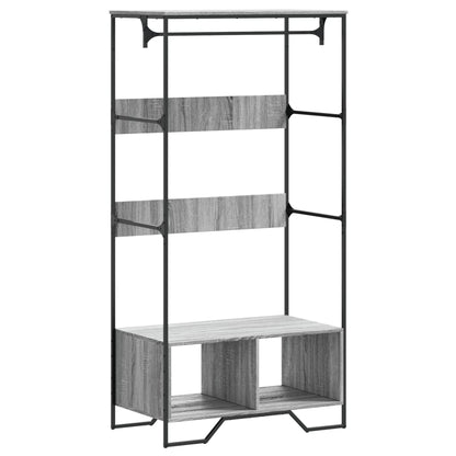 Wardrobe Grey Sonoma Engineered wood, Metal 35.4x19.7x70.9 in