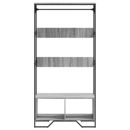 Wardrobe Grey Sonoma Engineered wood, Metal 35.4x19.7x70.9 in