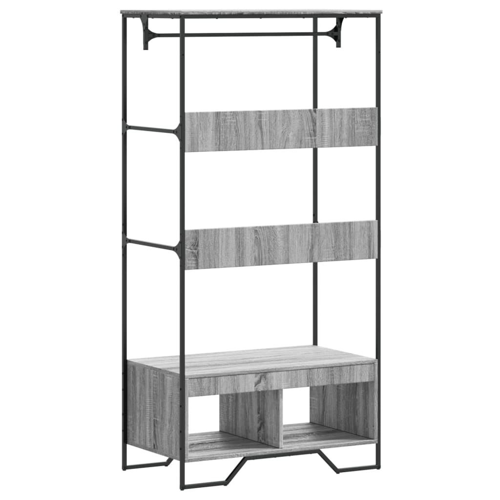 Wardrobe Grey Sonoma Engineered wood, Metal 35.4x19.7x70.9 in