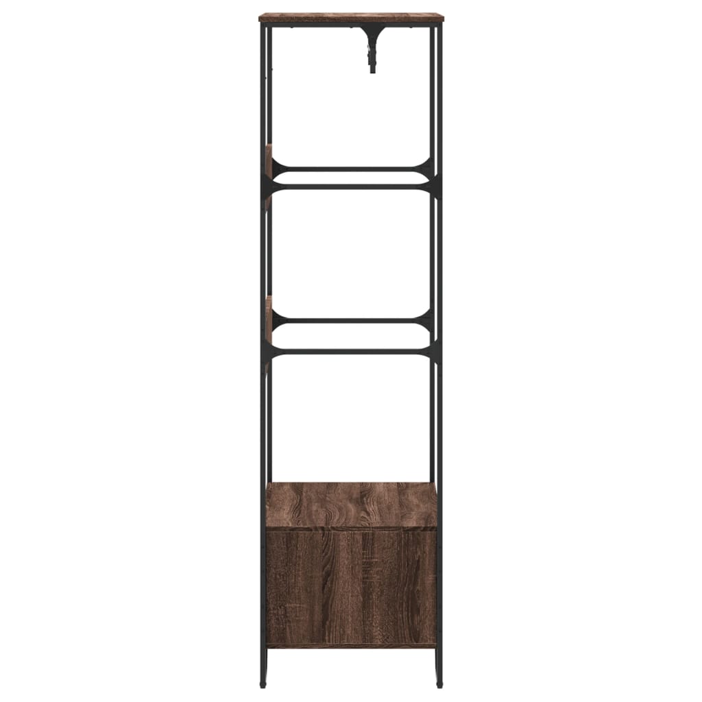 Wardrobe Brown Oak Engineered Wood, Metal 35.4x19.7x70.9 in