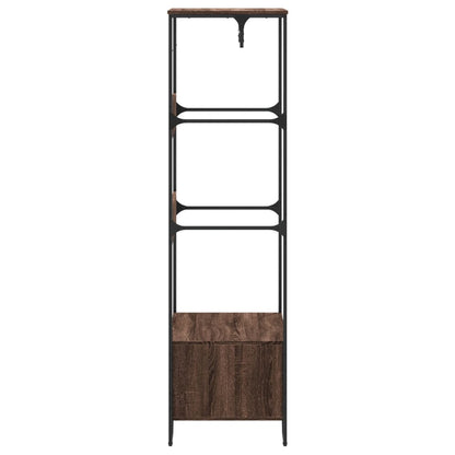 Wardrobe Brown Oak Engineered Wood, Metal 35.4x19.7x70.9 in