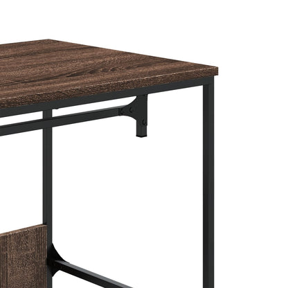 Wardrobe Brown Oak Engineered Wood, Metal 35.4x19.7x70.9 in