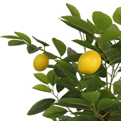 Artificial Lemon Tree Green Polypropylene, Eucalyptus wood, Foam