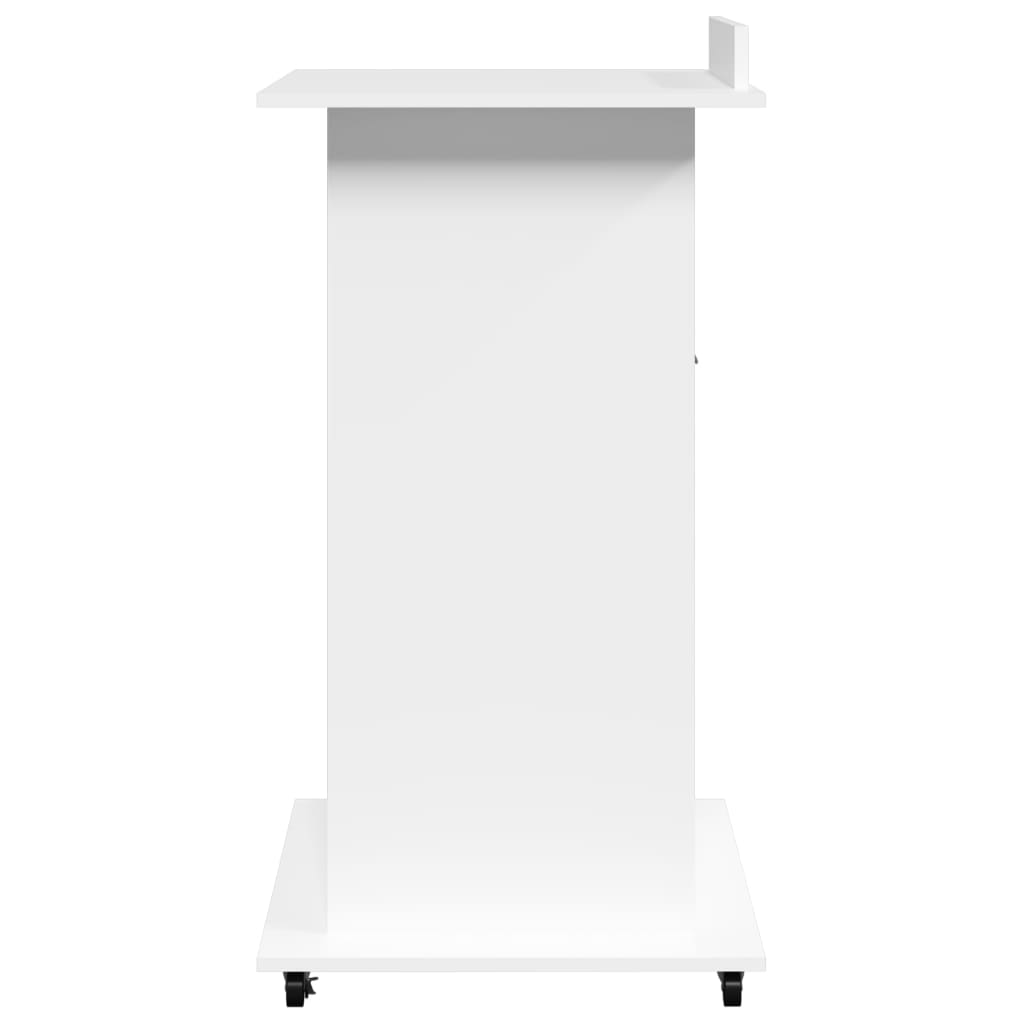 Lectern White Engineered wood Medium Tiltable Lectern