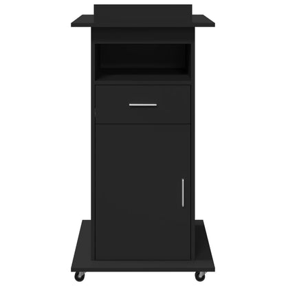Lectern Black Engineered Wood Medium Tiltable Lectern