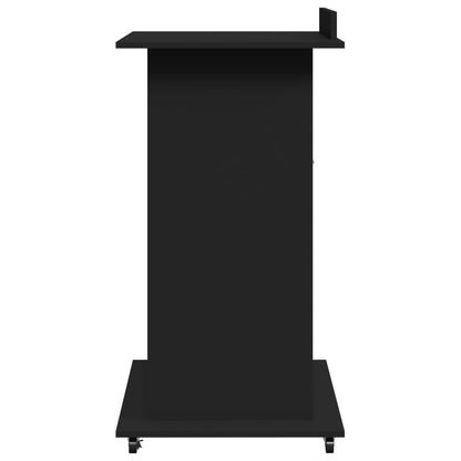 Lectern Black Engineered Wood Medium Tiltable Lectern
