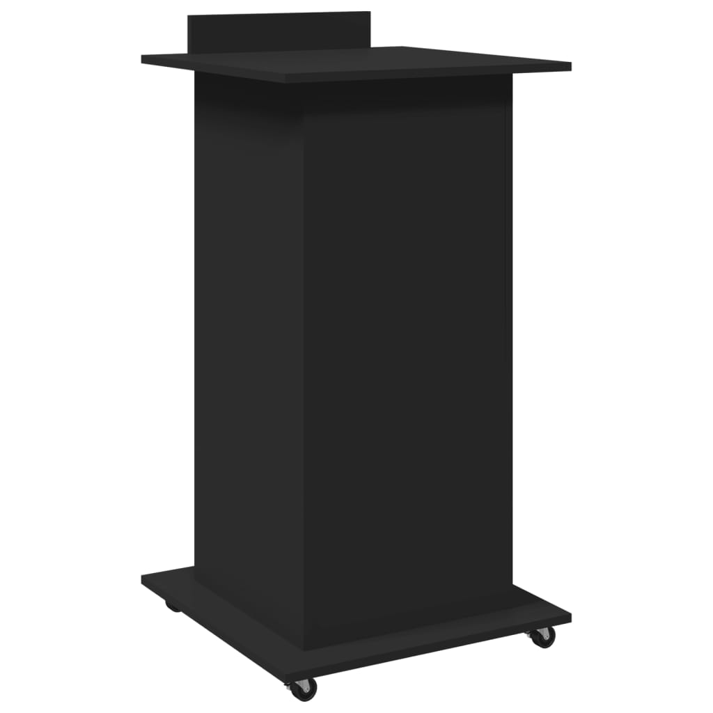 Lectern Black Engineered Wood Medium Tiltable Lectern