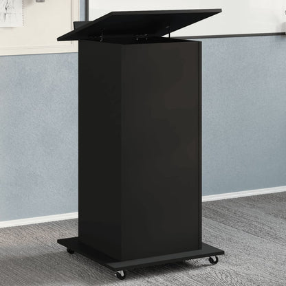 Lectern Black Engineered Wood Medium Tiltable Lectern