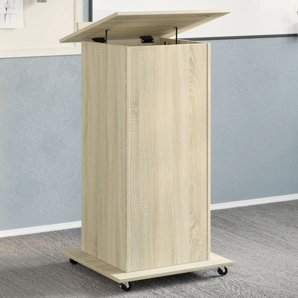 Lectern Sonoma oak Engineered wood Medium Lectern Rectangular