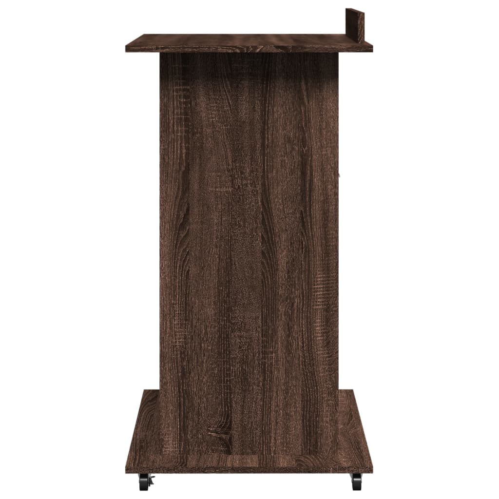 Lectern Brown Oak Engineered Wood Standard Lectern Rectangular