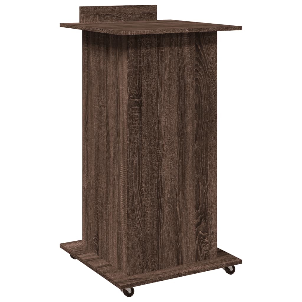 Lectern Brown Oak Engineered Wood Standard Lectern Rectangular