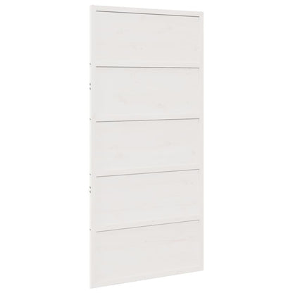 Barn Door White 39.4"x81.9" Solid Wood Pine