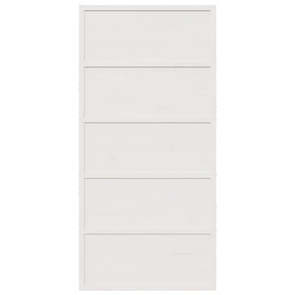 Barn Door White 39.4"x81.9" Solid Wood Pine