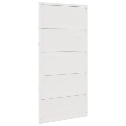 Barn Door White 39.4"x81.9" Solid Wood Pine