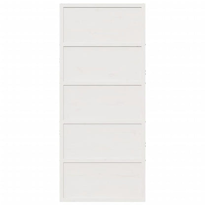 Barn Door White 35.4"x81.9" Solid Wood Pine