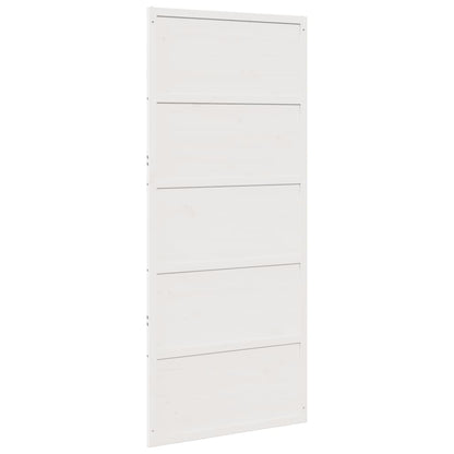 Barn Door White 35.4"x81.9" Solid Wood Pine