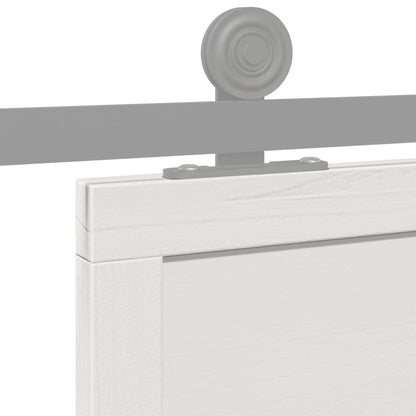 Barn Door White 35.4"x81.9" Solid Wood Pine