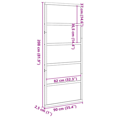Barn Door White 35.4"x81.9" Solid Wood Pine