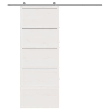 Barn Door White 31.5"x81.9" Solid Wood Pine