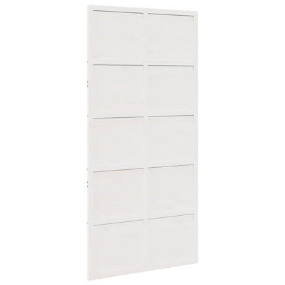 Barn Door White 39.4"x81.9" Solid Wood Pine
