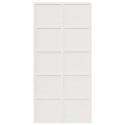 Barn Door White 39.4"x81.9" Solid Wood Pine