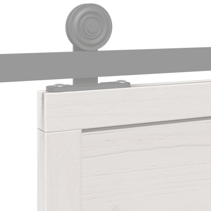 Barn Door White 39.4"x81.9" Solid Wood Pine