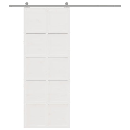 Barn Door White 31.5"x81.9" Solid Wood Pine
