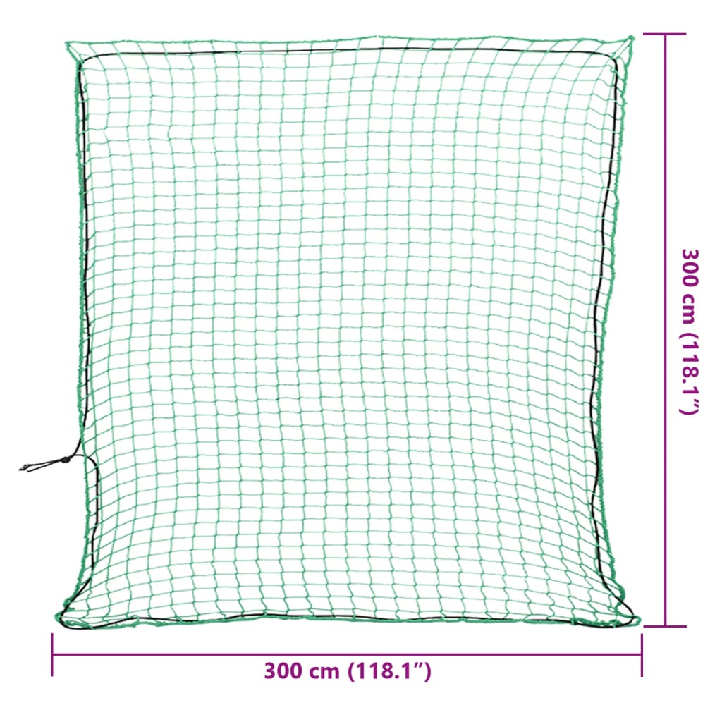 Trailer Net with Elastic Rope Green 9.8x9.8' PP