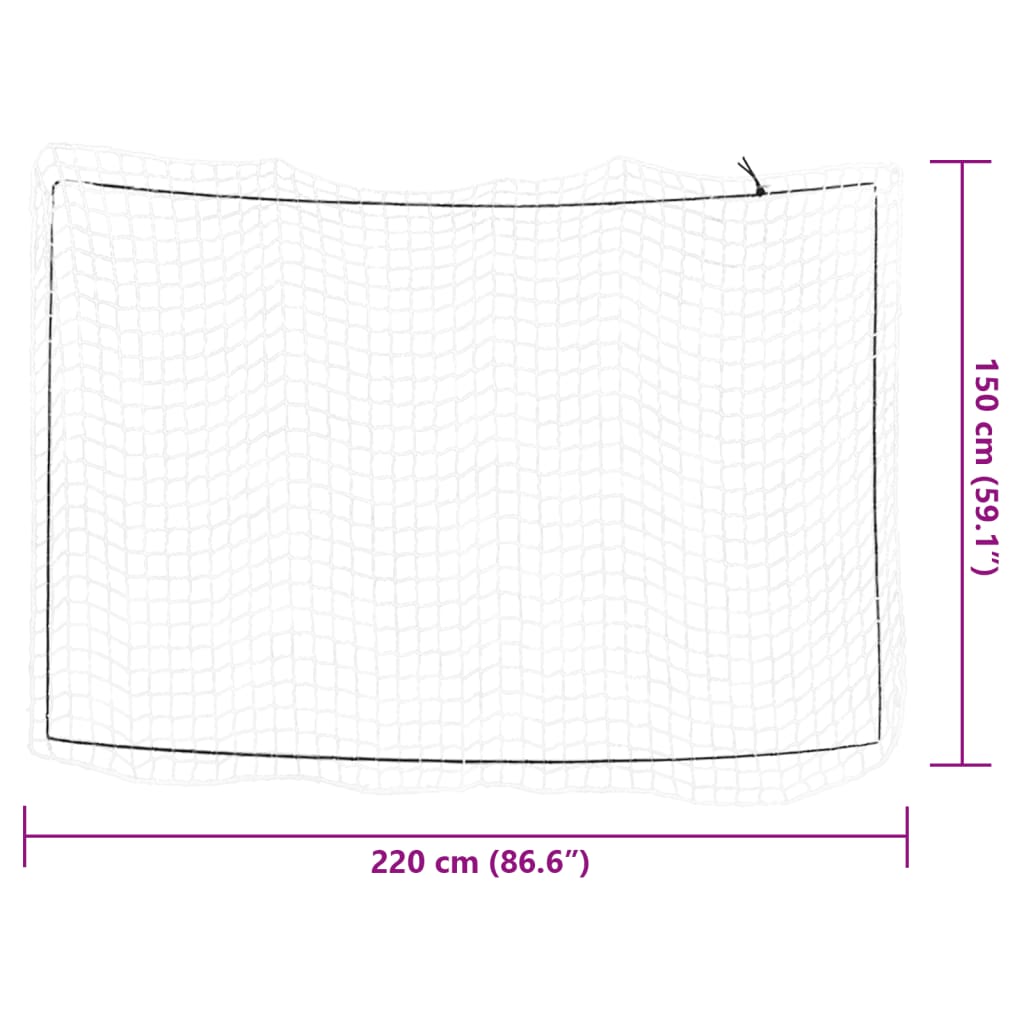 Trailer Net with Elastic Rope White 7.2x4.9' PP