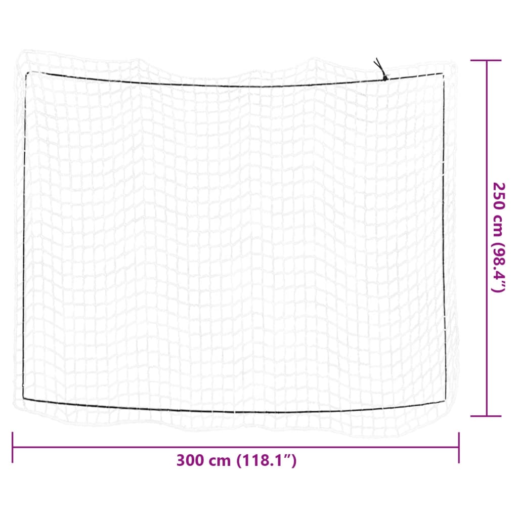Trailer Net with Elastic Rope White 9.8x8.2' PP