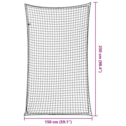 Trailer Net with Elastic Rope Black 8.2x4.9' PP