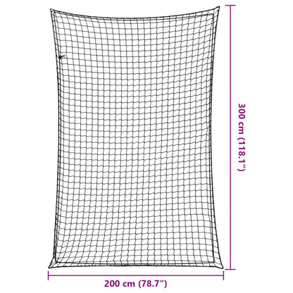 Trailer Net with Elastic Rope Black 9.8x6.6' PP