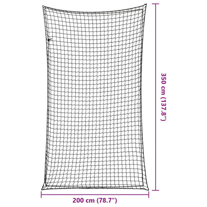 Trailer Net with Elastic Rope Black 11.5x6.6' PP