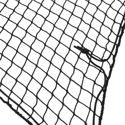Trailer Net with Elastic Rope Black 9.8x8.2' PP