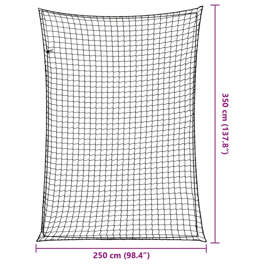 Trailer Net with Elastic Rope Black 11.5x8.2' PP