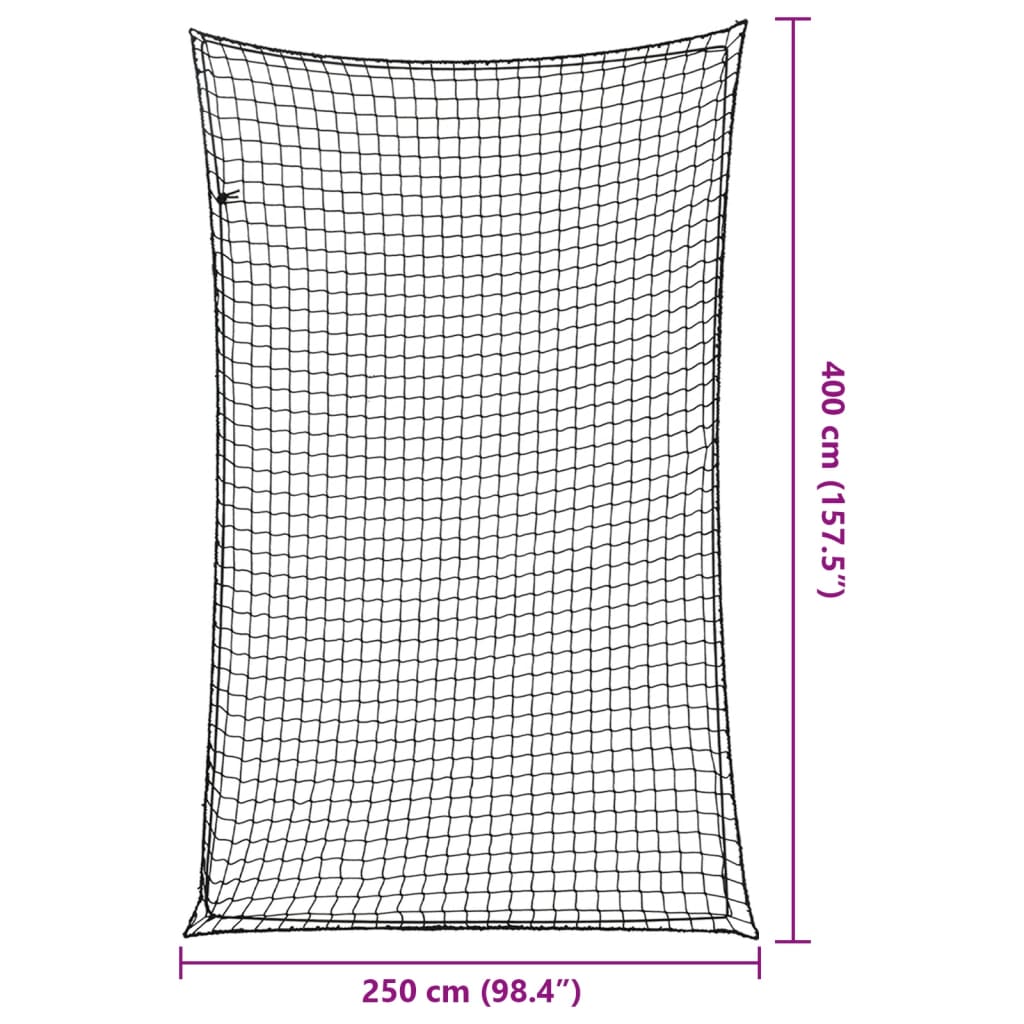 Trailer Net with Elastic Rope Black 13.1x8.2' PP