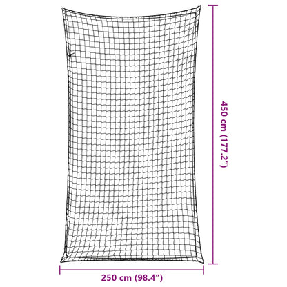 Trailer Net with Elastic Rope Black 14.8x8.2' PP