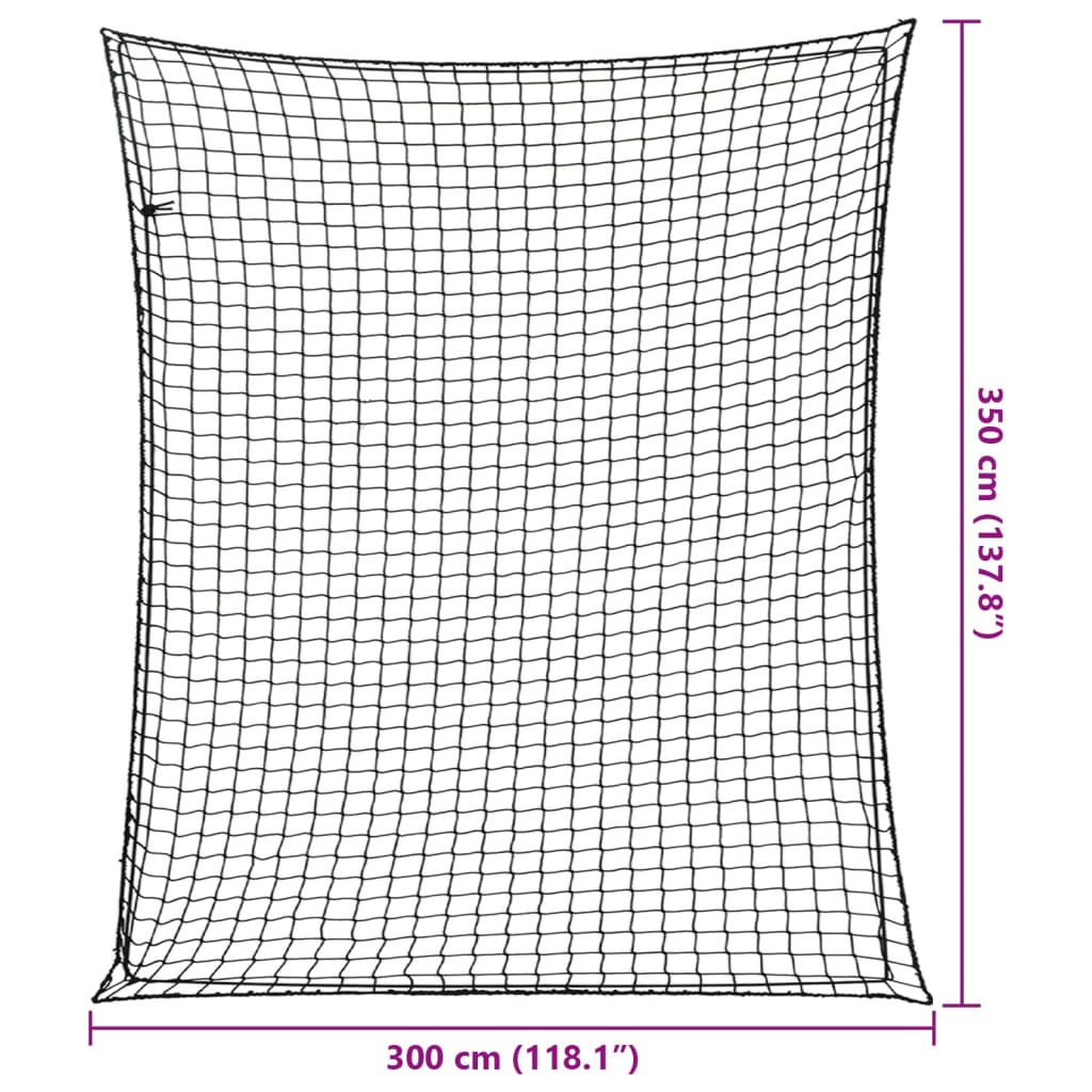 Trailer Net with Elastic Rope Black 11.5x9.8' PP