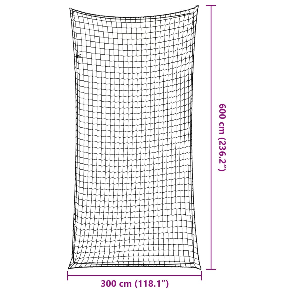 Trailer Net with Elastic Rope Black 19.7x9.8' PP