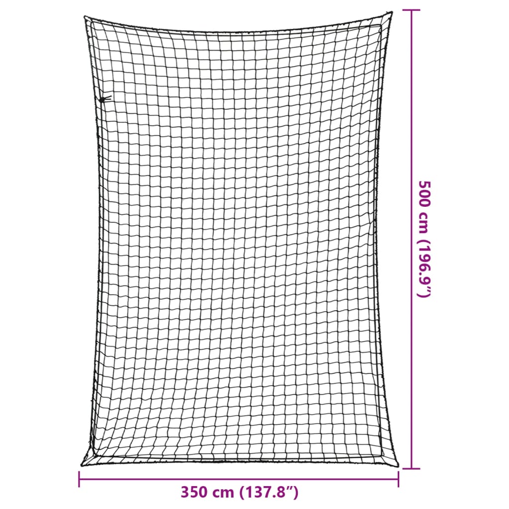 Trailer Net with Elastic Rope Black 16.4x11.5' PP