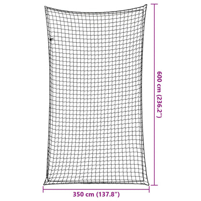 Trailer Net with Elastic Rope Black 19.7x11.5' PP