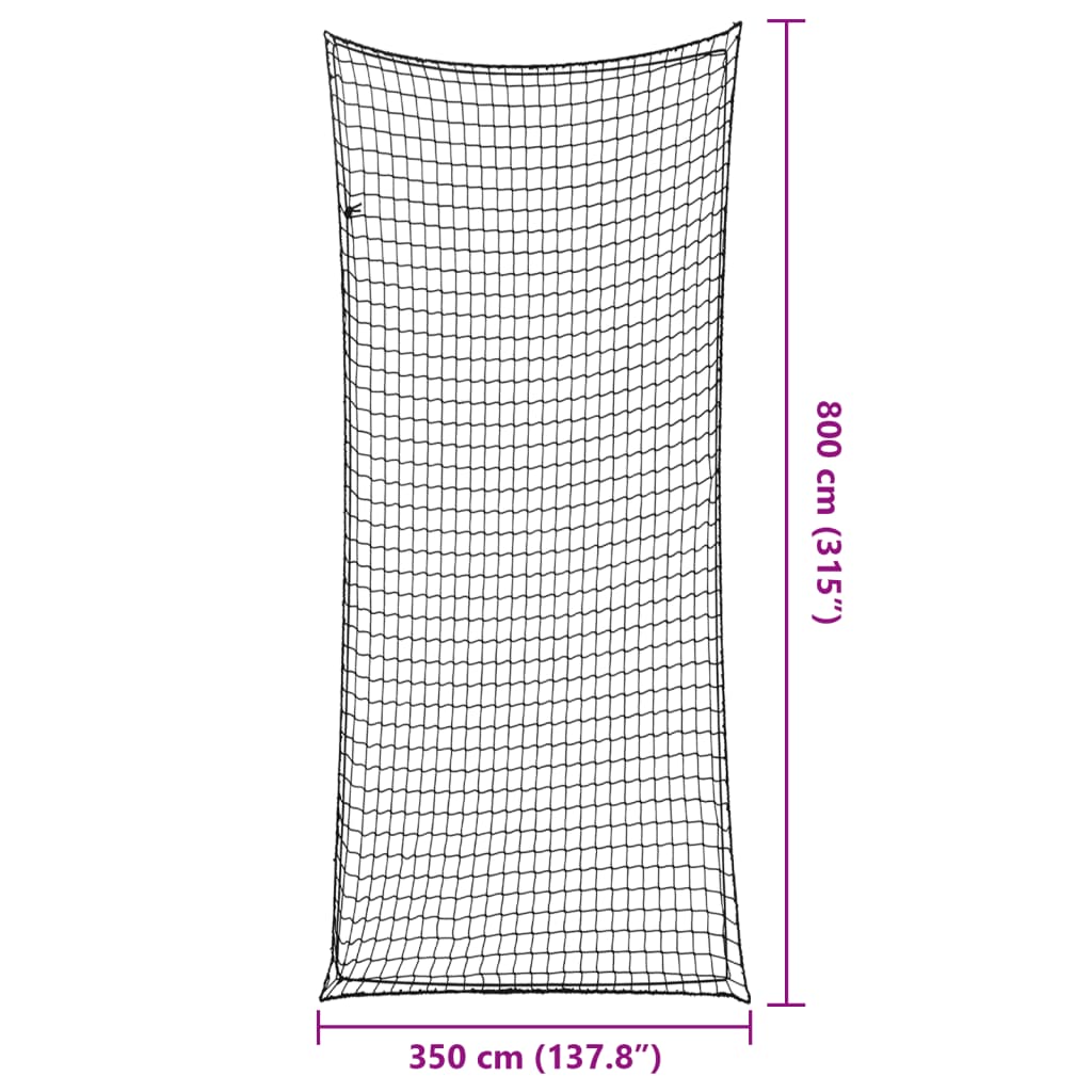 Trailer Net with Elastic Rope Black 26.2x11.5' PP