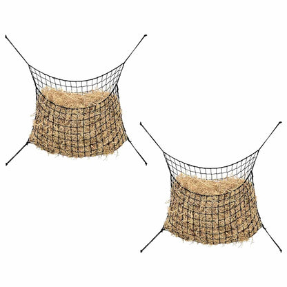 Hay Net Set of 2 Black Polypropylene 59.1 x 35.4 in Collapsible
