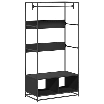 Wardrobe Black Engineered wood, metal Large Wardrobe