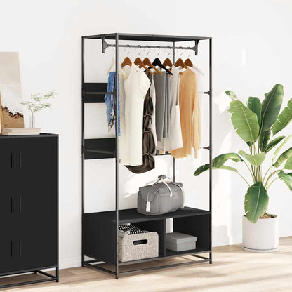 Wardrobe Black Engineered wood, metal Large Wardrobe